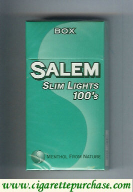 Salem Slim Lights 100s cigarettes hard box